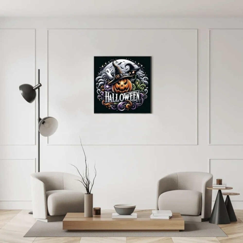 Halloween Jack-o-Lantern Witch Ghost Skull 5D Diamond Painting New - Picture 4 of 7